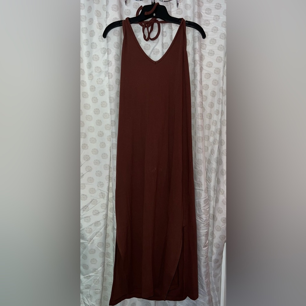 Old Navy Chocolate halter dress